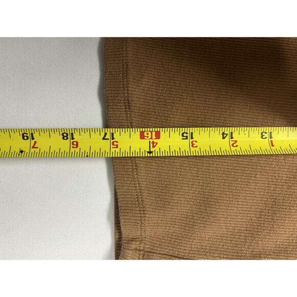 Abercrombie and Fitch A & F Essentials Scoop Neck Cropped Ribbed Tank Brown M - Picture 7 of 7